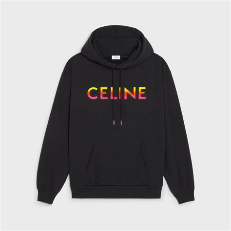 CELINE LOOSE HOODIE IN COTTON FLEECE.